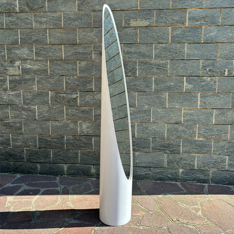 Miroirs allongés en fer pleine longueur, Blanc
