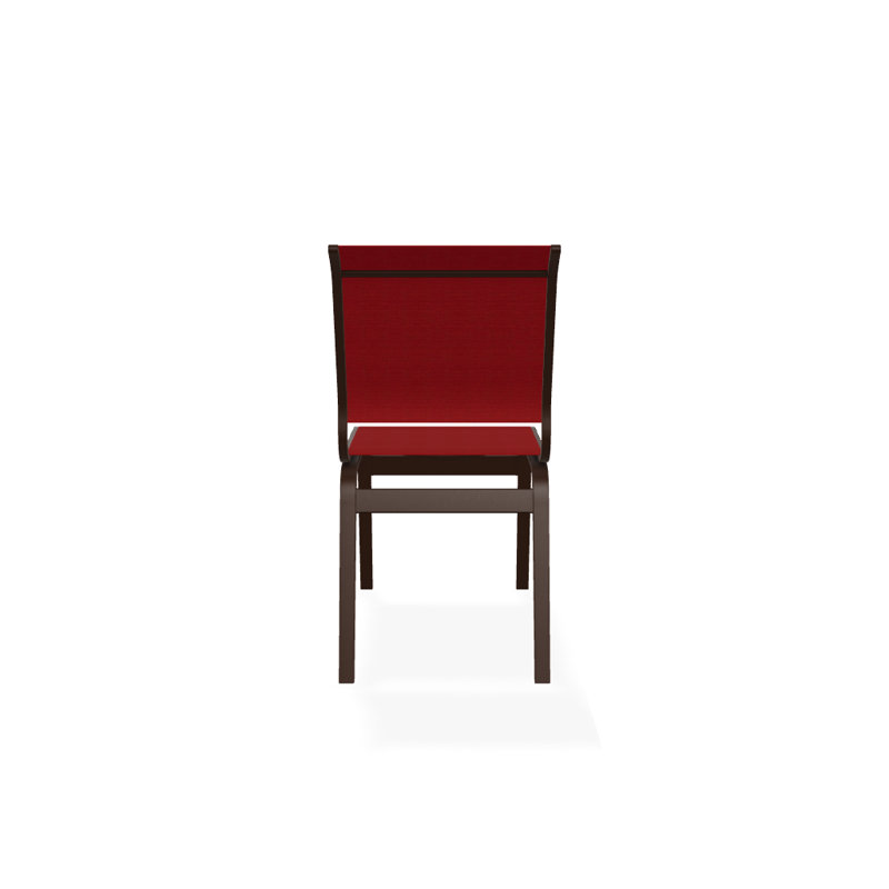 Chaise d'appoint de salle à manger Hiraku, Rouge 1D Sunbrella®, Kona texturé