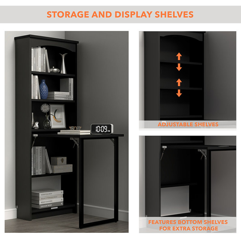 Bureau d'écriture convertible pliable, Black