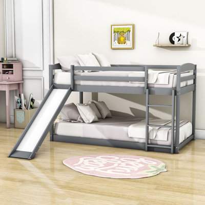 Bunk Bed with Convertible Slide and Ladder