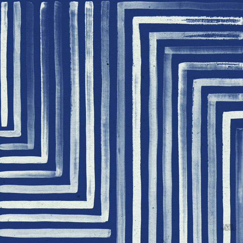 Bleu coucher de soleil III, H 30 po x l 30 po