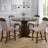 Joely Round Counter Height Table in Brown