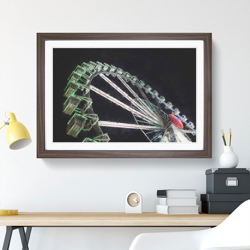 Ferris Wheel Vol.1 - Framed Print, Walnut Framed, 36cm H x 48cm W x 2cm D