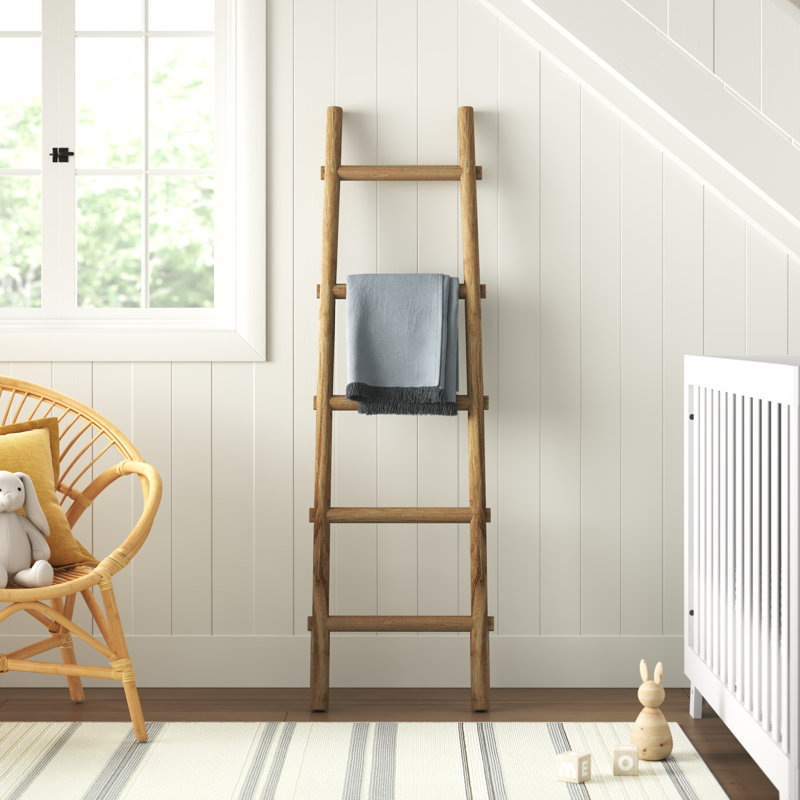 Darb Blanket Ladder, Brown, 71" H x 18" W x 2" D