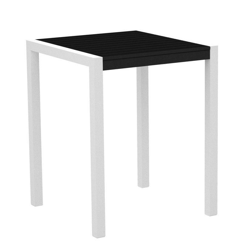 Table de comptoir POLYWOOD MOD, Bronze texturé, Noir, L 29,75 po x P 29,75 po