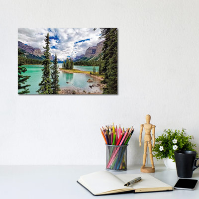 Spirit Island View, Maligne Lake, Alberta, Canada by George Oze - Wrapped Canvas Print
