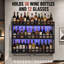 Wine Bottle & Glass Rack Black