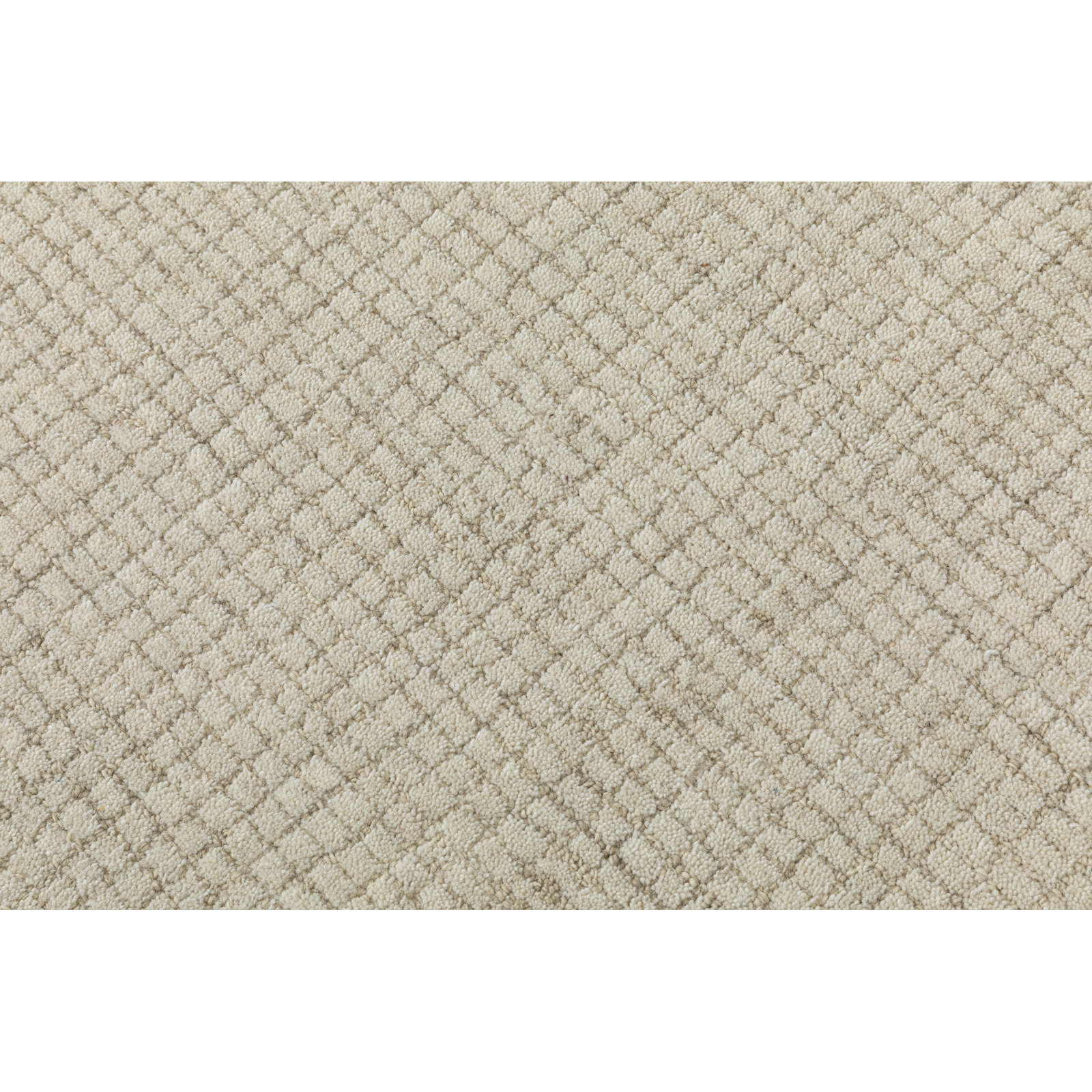 Hand-Tufted Striped Wool Rug, Runner 2'6" x 8', Ivory