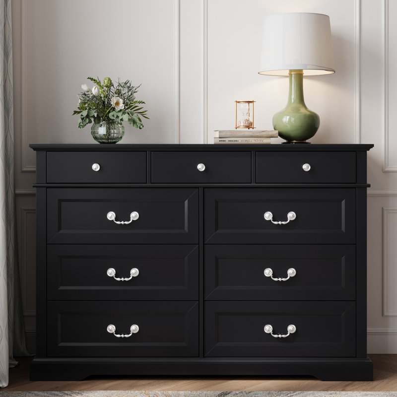 Commode double 9 tiroirs l 53,5 po