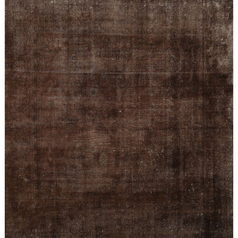 Tapis brun foncé Puig, Carré 6 pi