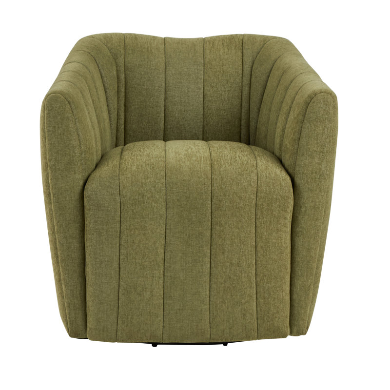 Finley Upholstered Swivel Accent Chair, Green