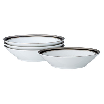 Noritake Austin Platinum Set Of 4 Fruit Bowls, 5-1/2", 4 Oz.