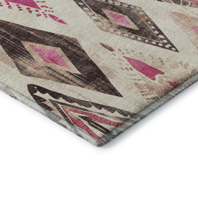 Premium Machine Washable Chelston AMF1861 Aztec Rug, Rectangle 1'8" x 2'6"