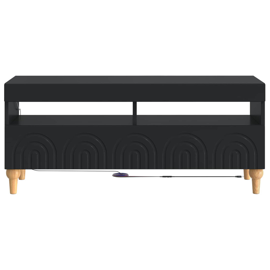 LED TV Cabinet with LED Strip Lights ALKMAAR Engineered Wood Furniture