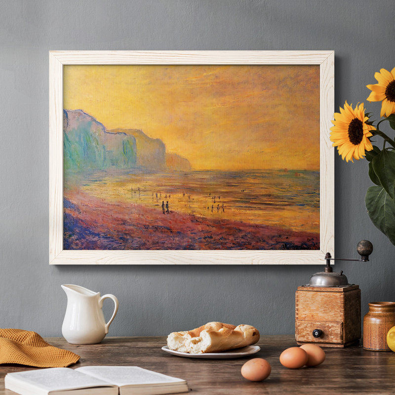 «Low Tide At Pourville, Misty Weather, 1882», reproduction d'art sur toile, Blanc, H 22 po x l 32 po x P 1,5 po
