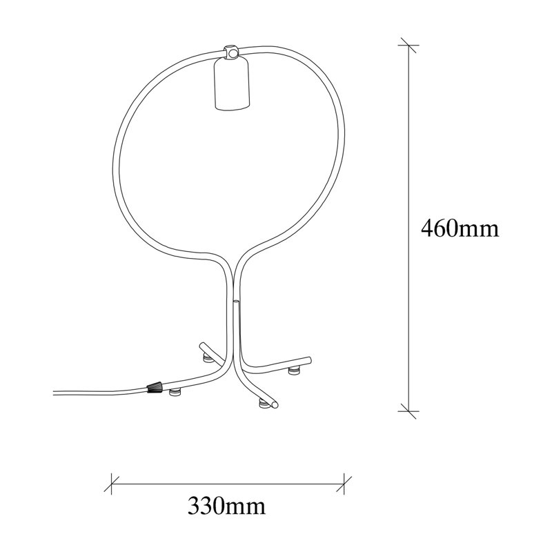 Lampe de table noire 18,11 po Kason