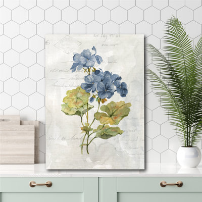 " Blue Linen Geranium " Painting Print
