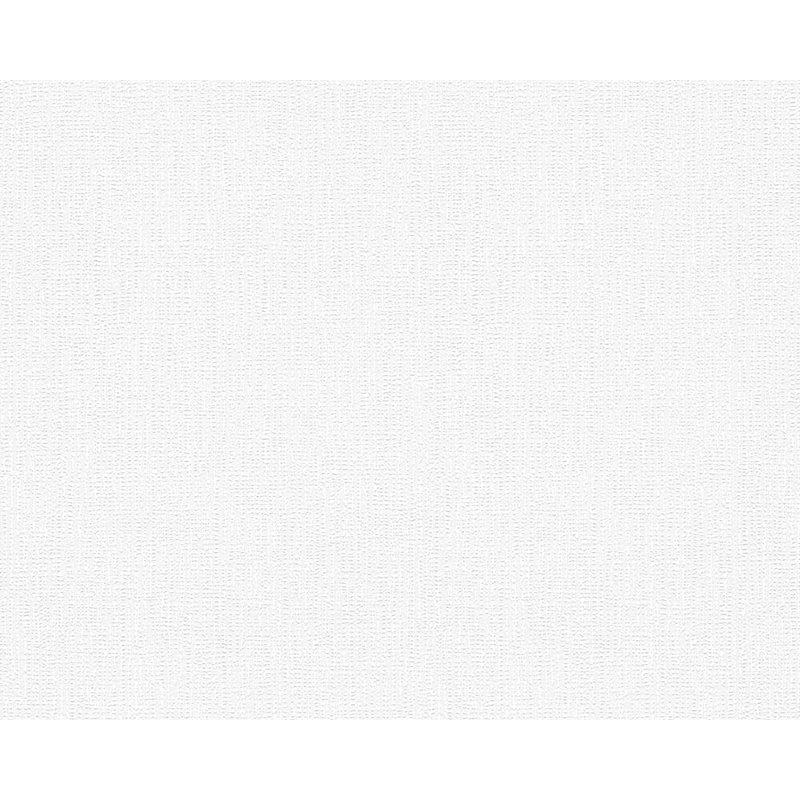 Rouleau de papier peint massif 33 pi x 21 po textile natural fraîche Herrington, Blanc