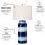Ensemble de 2 lampes de table en céramique bleu marine Felicity - 30 po - Finition bleu marine, bleu et blanc