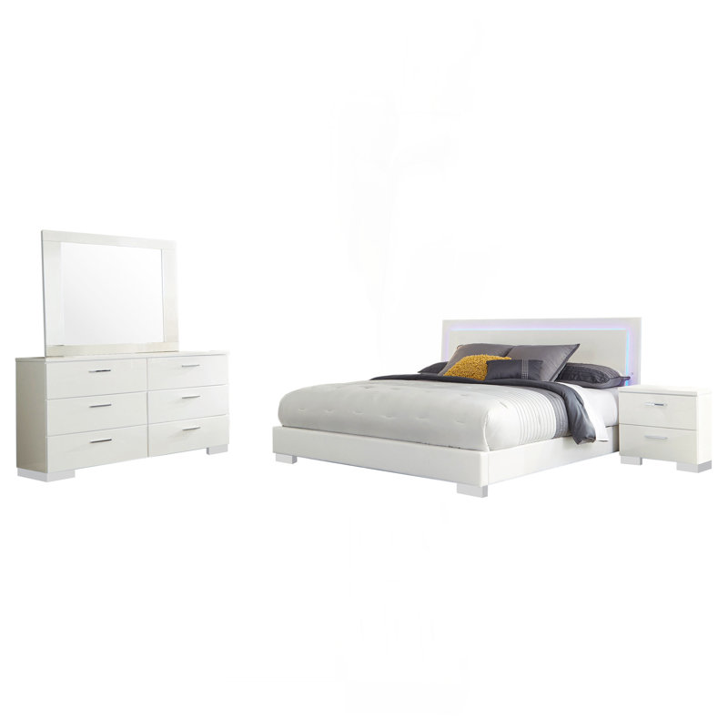 Ensemble de chambre avec grand lit 4 pièces Dulcey