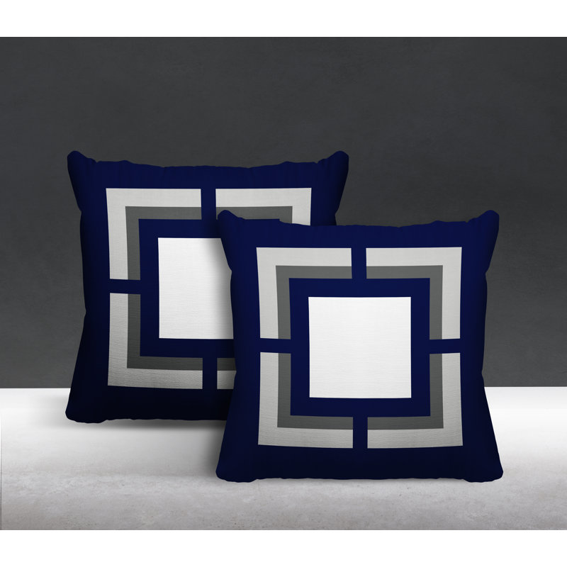  Coussin intérieur / extérieur, L 15 po x H 15 po, Bleu marine
