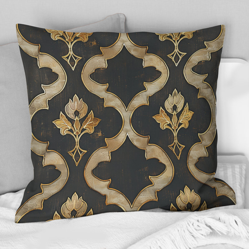 Coussin décoratif Glamour Quatrefoil II - Glam, H 16 po x l 16 po