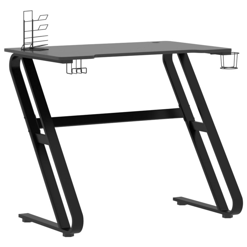 Metal Base Computer Desk, 29.53cm H x 43.31cm W x 60cm D, Black