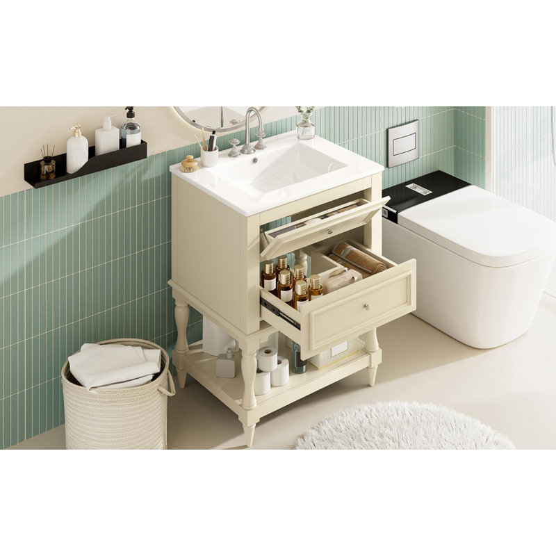 Meuble-lavabo 24 po avec lavabo en céramique