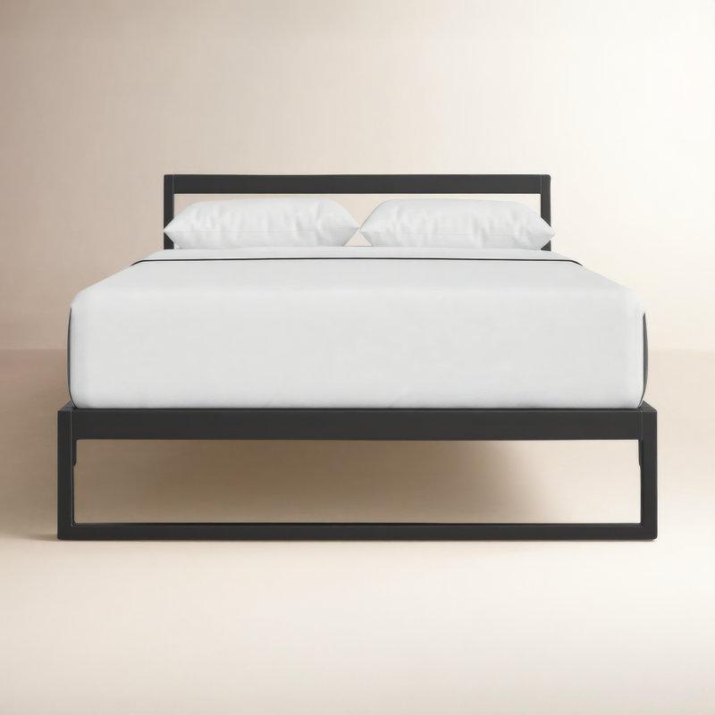 Aston Open-Frame Bed, Black, Full / Double