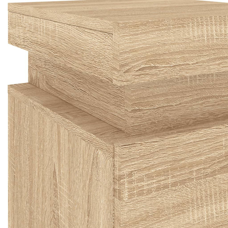 Oakhur 35cm W Manufactured Wood Bedside Table, Sonoma Oak