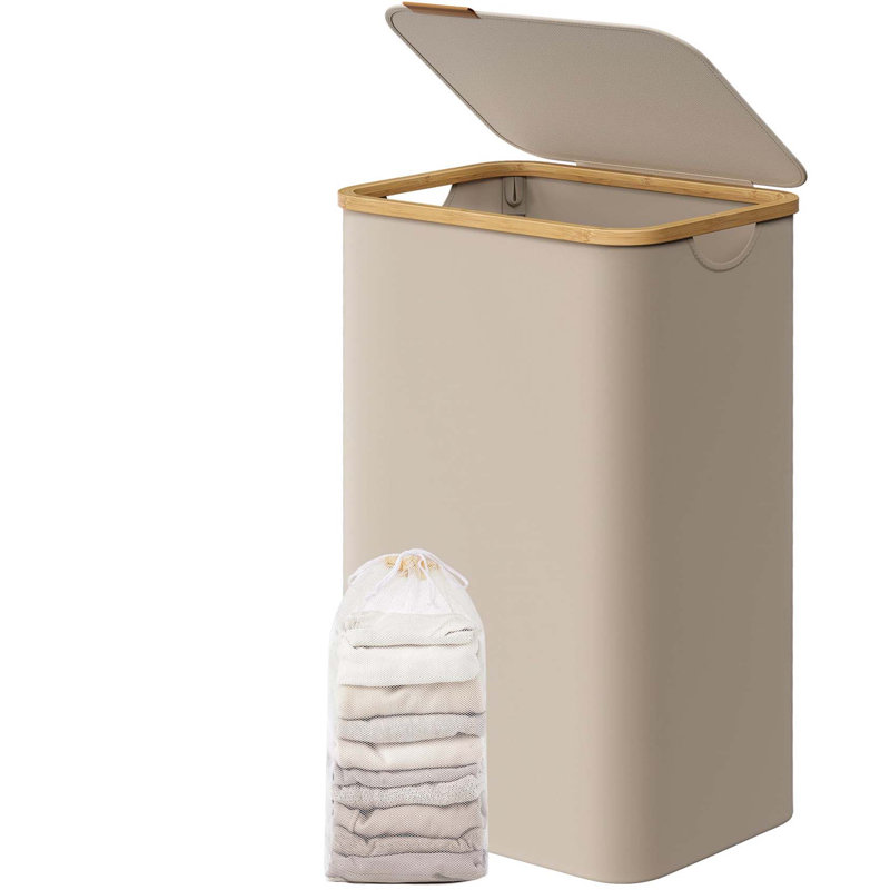 Bhargava Laundry Hamper with Handles, 70 x 42 x 32, Brown