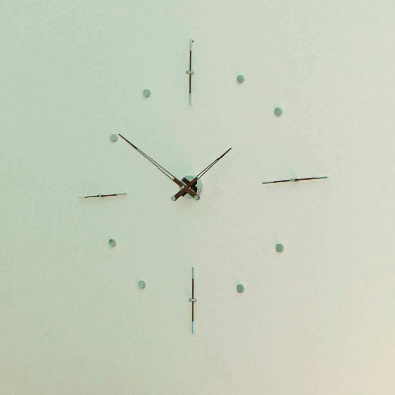 Mixto Analog Wall Clock, Natural Walnut, Large