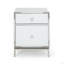 2 Drawer Bedside Table, White, Elegant