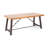 Outdoor Acacia Wood Metal Base Dining Table, Teak, Outdoor Dining