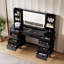  2-piece Bedroom Sets, 60" Fluted Makeup Vanity Desk And 1 Pcs 2-drawers Nightstand With Charging Port,black-1254891929