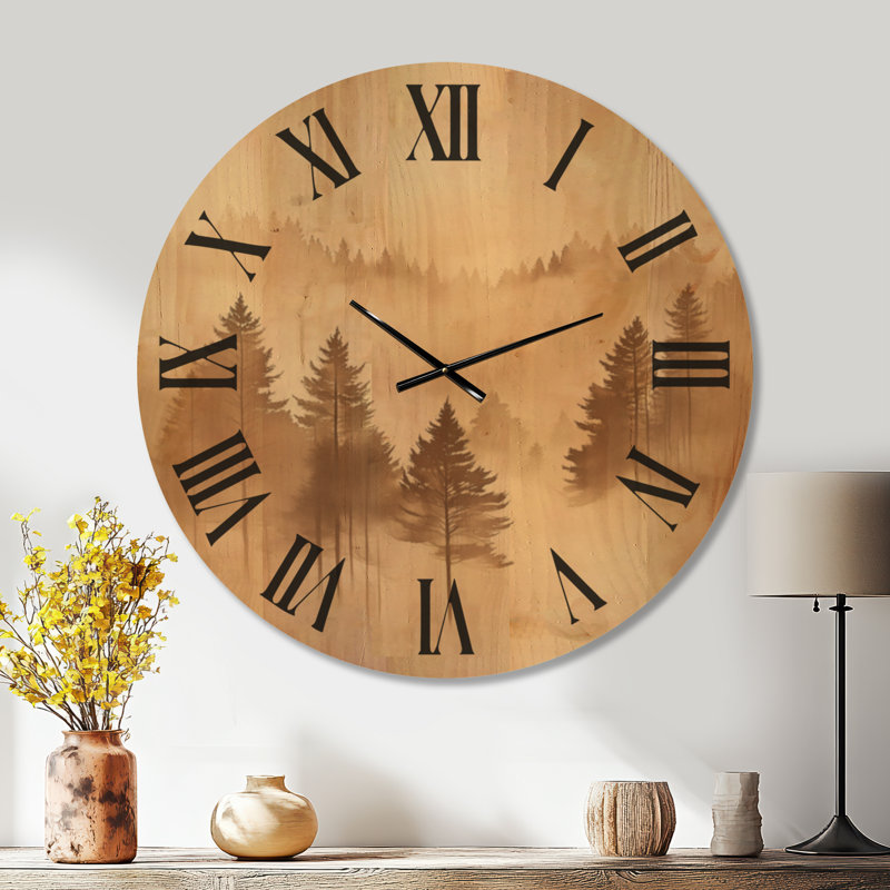 Très grande horloge murale en bois Wilderness, Oversized