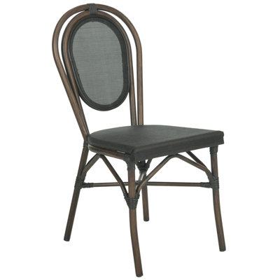Sylvester Windsor back Side chair in Black by Bay Isle Home