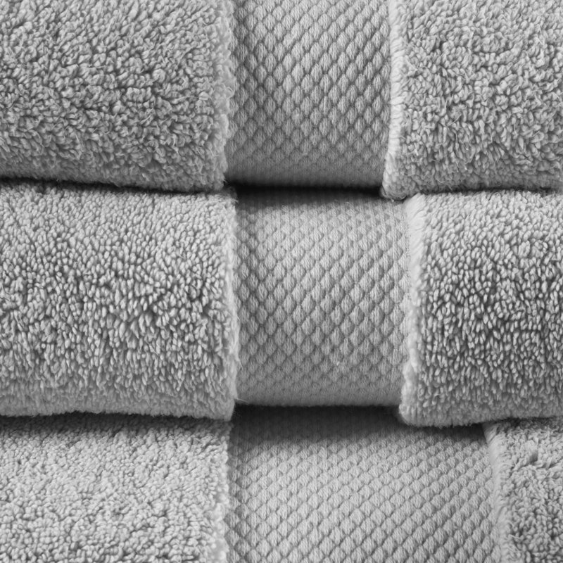 Ensemble de serviettes 6 pièces 100% coton Splendor 1000gsm, Gris