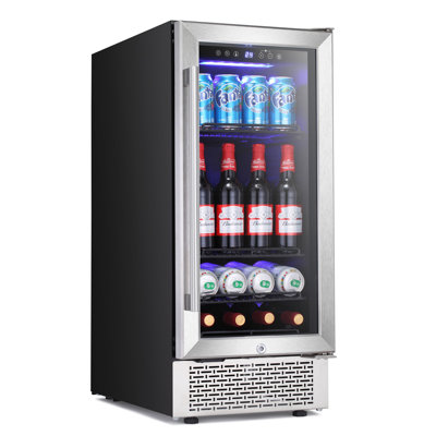 YUKOOL Single Zone 22.9'' Freestanding 28 Bottle Wine & Beverage Refrigerator
