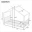 Lit plateforme simple pour chambre d'enfant avec cadre en métal blanc propre et sans sommier