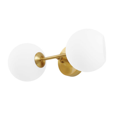 Jaina 2 Light Glass Dimmable Armed Sconce