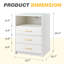 LED Nightstand with Drawers, Wireless Charging, & USB & Type-C Charging Ports-1481197587