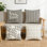 Ensemble de 4 housses de coussins décoratifs en lin 18 x 18 pouces