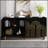 Modern Fluted Sideboard Buffet with Storage, Curve Element with Strict Lines, 4 Doors Storage Cabinet with Adjustable Shelves for Kitchen, Dining Room, Living Room-1531359254-1531359252