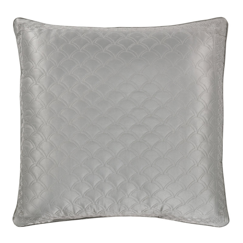 Coussin décoratif carré Lyndon, Argent argent