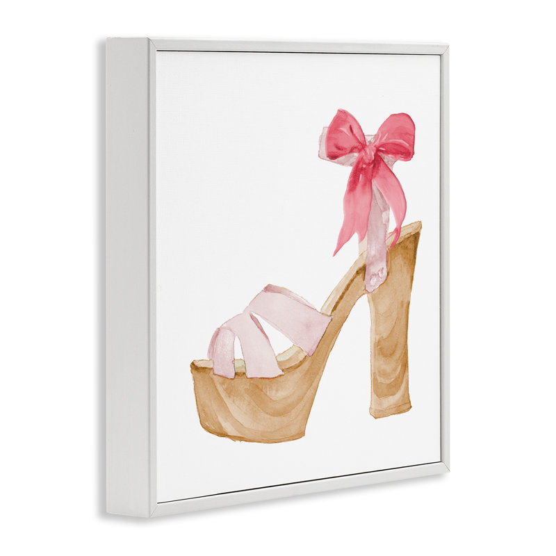 «Pool Party Summer Stiletto», estampe numérique encadrée par Lanie Loreth, Giclée encadrée blanc bord de mer