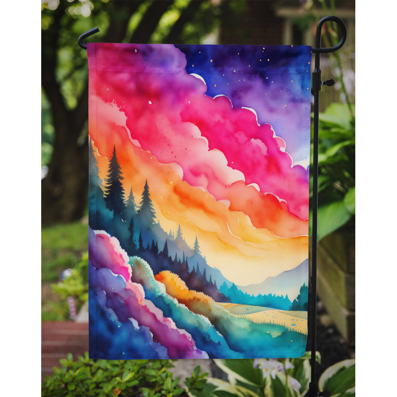 Drapeau de jardin double en polyester H 15,5 po x l 11,25 po