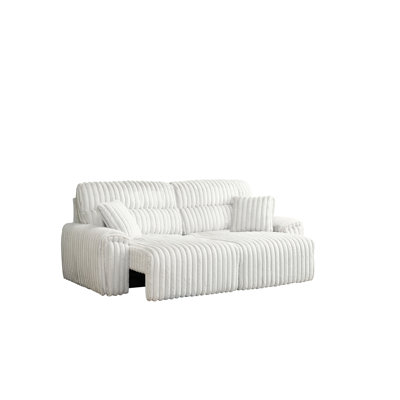 Canapé en velours côtelé Jaya Mondo Power Motion avec couchette et port USB