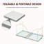 Table de camping pliante portative en aluminium facile à nettoyer