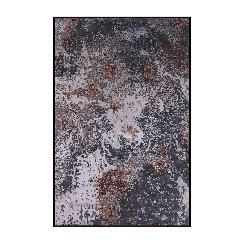 Tapis oriental brun / blanc, Rectangle 7 pi x 9 pi